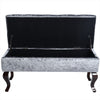 Ottoman Storage Box Trunk Chest Bedding Blanket Large Velvet Bench Pouffe Seat