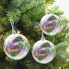 Fillable Hanging Christmas Clear Glass 6/8/10cm Bauble Ball Empty Box Wedding UK