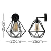 Metal Wall Light Fitting Industrial Caged Design LED Bulb Living Room Light