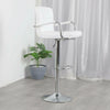 2 × Bar Stools Leather Chair Breakfast Chairs Swivel Gas Lift Kitchen Cushioned