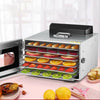 6 Trays Food Dehydrator Dryer Electric Fruit Drying Machine Steel 35L