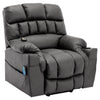 Electric Riser Recliner Chair Fabric Massage Heat Single Sofa Armchair Grey