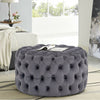 Luxury Chesterfield Velvet Tufted Footstool Vanity Chair Coffee Table Stool Home