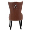 Red Faux Leather Kitchen Dining Chair Knocker High Back Accent Seat Luxury Home