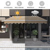2.5x2m Retractable Awning Manual Outdoor Garden Canopy Patio Sun Shade Shelter