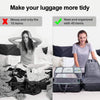 8Pcs Packing Cubes Luggage Storage Organiser Travel Compression Suitcase Bags UK