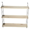3 Tier Mounted Wall Floating Shelves.Decorative Shelf.(Black Metal & Solid Wood)