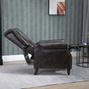 Wingback Recliner Armchair PU Leather Button Tufted Fireside Sofa Chair Home BN