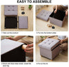 Fabric Foot Rest Stool Storage Box Chair Cube Footstool Pouf Bench with wood leg