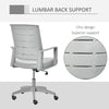 Vinsetto Mesh Home Office Chair Swivel Desk Task w/ Lumbar Back Support, Grey