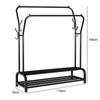 Heavy Duty Double Clothes Rail Hanging Rack Garment Display Stand Storage Shelf