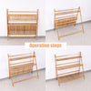 Bamboo Wooden Shelf Plant Stand Folding Multi Tier Ladder Storage Indoor Outdoor
