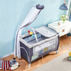 Portable Baby Travel Cot Crib Bassinet Bed Playpen Infants with Mattress Folding
