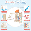 Kids Wooden Swings Slide Set Climbing Wall Frame Garden Play With Slide Sandpit