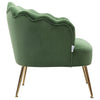 Velvet Fabric Scallop Back Chair Lounge Occasional Accent Sofa Armchair 5 Styles