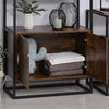Vintage Tall Bookcase Cabinet Industrial Display Storage Shelving Unit Furniture