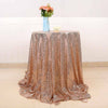 48''x72'' Gold Rose Sparkly Sequin Tablecloth Background Wedding Party Decor