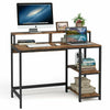 Tribesigns Computer PC Desk Industrial Writing Desk Table with Shelves and Hutch