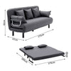 Occasional Sofa Bed Folding Futon Chair with Pillow Wheels Single Sleeper Guest