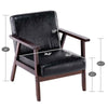 Retro Vintage Leather Armchair Sofa Accent Chair Cafe Seat Bench Bedroom