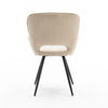 LILY MODERN VELVET DINING CHAIR PADDED SEAT METAL LEG KITCHEN OFFICE SET OF 2