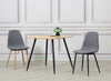 Grey Fabric Dining Chair with Black Legs Living Room Dining Room Lounge Chair