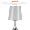 Touch Table Lamp Bedroom Bedside Dimmable Lights Tapered Shade With LED Bulb