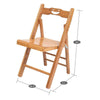 2PCS Folding Chairs Wood Bamboo Studying Dining Room Student Chair Stool Seat