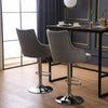 Heavy Duty Velvet Lion Knocker Bar Stool Thicken Upholstered Button Chair 360°