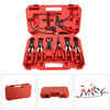 9PC Hose Clamp Clip Plier Set Swivel Jaw Flat Angled Band Automotive Tool Kit