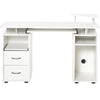 Computer Office Desk Table Workstation w/ Keyboard Tray, Drawer, White