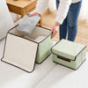 2x Fabric Storage Box Collapsible Cube Wardrobe w/ Lid Organiser Large&Small Set