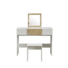 Flip-up Mirror Storage Dressing Table Makeup Dresser Desk Stool Vanity Set Home