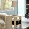 Furinno Andrey End Hallway Console Table/ Night Stand Storage Shelf with Drawer
