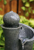 Indoor Outdoor Polyresin Water Fountain Feature LED Lights Ball Garden Statue