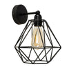 Metal Wall Light Fitting Industrial Caged Design LED Bulb Living Room Light