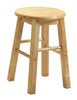 Wooden Bar Stools Traditional Natural Finish Solid Wood No Back Pack of 2