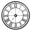 80cm Extra Large Silent Wall Clock Roman Numeral Round Face Black Outdoor Garden