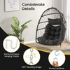 Hanging Egg Chair Egg Swing Hammock Chair w/ Head Pillow & Large Seat Cushion
