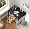 2 In 1 Pet Dog Puppy Cage Crate Wood Cabinet House End Side Table w/ Cushion Bed