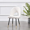 1/2/4/6 Velvet Dining Chairs Set Padded Seat Metal Leg Kitchen Home Office Chair