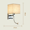 LED USB Wall Light Sconce Indoor Bedroom Bedside Living Room Night Reading Lamp