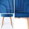 2PCS Velvet Dining Chairs Elegant Home Chairs Blue for Bedroom Living Room UK