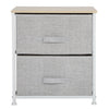 Fabric Chest of Drawers Cabinet Small Nightstand Storage Unit Bedside Table Grey