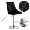 Crushed Velvet Bar Stools Gas Lift Breakfast Barstool Swivel Chairs Kitchen Pub