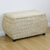 Natural Storage Trunk/Bench Woven Wicker Blanket Big Box/Stool Bedding Toy Chest