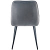 Set of 1/2 Dining Chairs Velvet Chair Padded Seat Metal Legs Home Kitchen Grey