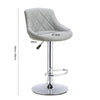 4x MADRID Faux Leather Bar Stools Gas Lift Home Kitchen Breakfast Chairs Grey