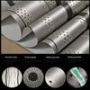 5.3sqm 3D Strips Wall Panels Wallpaper Decal Grey Embossed Wall Backdrop Decor