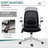 Vinsetto Office Chair Breathable Fabric Rocker with Liftable Armrest Home Office